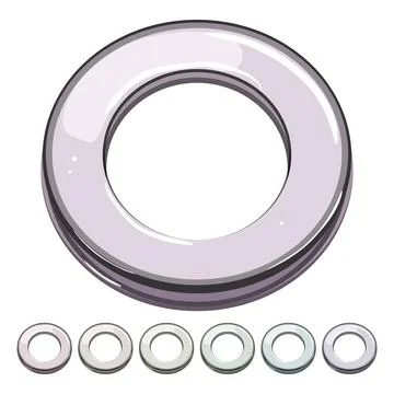 Round grommet ring cartoon vector graphic Stockillustratie