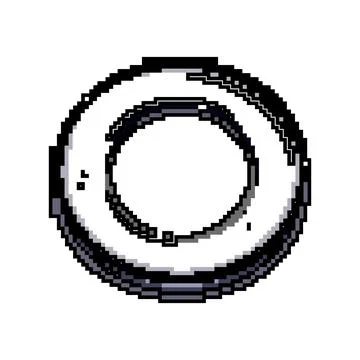 Round grommet ring game pixel art vector illustration Stock Illustration