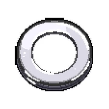 Round grommet ring pixel art vector illustration 库存插图