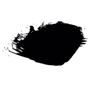 Round grunge background for text. Black vector brush strokes. White backgro.. Stock Illustration