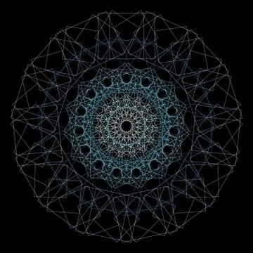 Round guilloche pattern for certificate, note, ticket, reward, diploma, vouch Stock Illustration