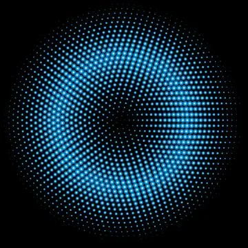 Round halftone  blue ring Stock Illustration