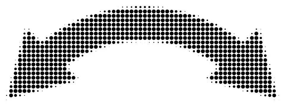Round halftone double arrow 스톡 일러스트