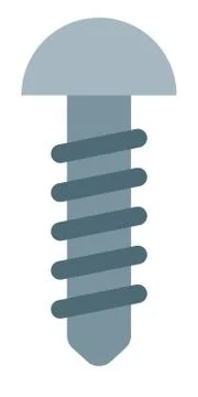 Round head screw Drone vector icon flat. Stock Illustration