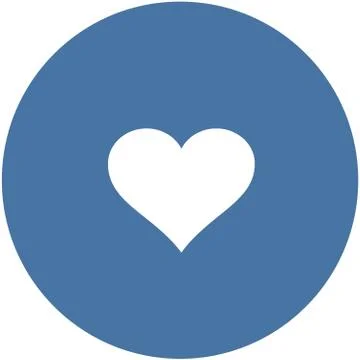 Round heart icon Stock Illustration
