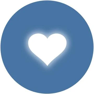 Round heart icon Stock Illustration