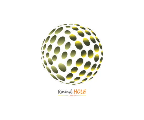 Round Hole Design Logo Template Ilustración de archivo