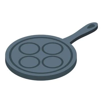 Round hot pan icon isometric vector. Gourmet element Illustrazione stock