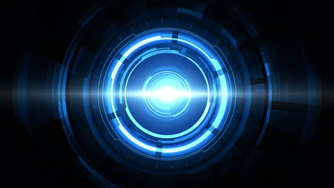 Round hud element for abstract technology background. 動画素材 136493245