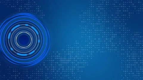Round hud futuristic interface target Circle element digital information Video stock 295177837