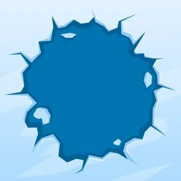 Round ice frame Stock Illustration