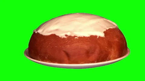 Round icing bun 01 Stock Footage 44484444