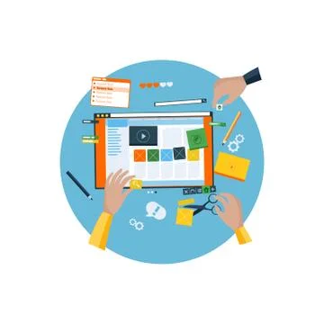 Round Icon Design Website a Constructor イラスト素材