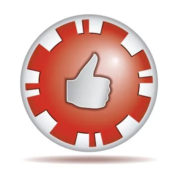 Like. Round icon. Illustrazione stock