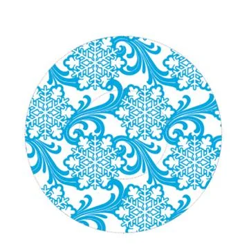 Round icon with snow pattern Stock Illustration