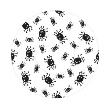 Round icon with spiders pattern, cupcakes form temlpate 스톡 일러스트