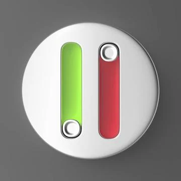 Round icon with toggle sliders Round silver icon with toggle sliders for c... Stock Photos