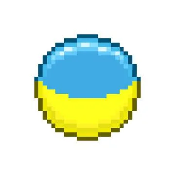 Round icon of the Ukrainian flag	 Stock-Illustration