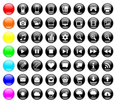 Round icons Illustrazione stock