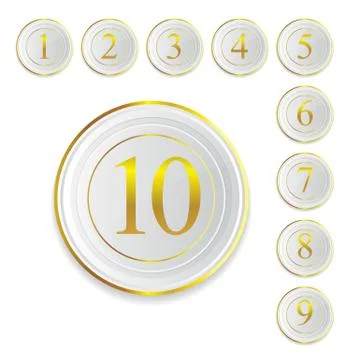 Round icons numbers Stock Illustration