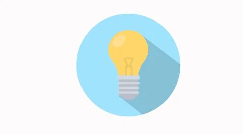 Round Idea Or Lightbulb Icon or Sign Illustrazione stock