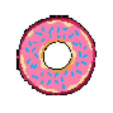 Round inflatable ring pixel art vector illustration 스톡 일러스트