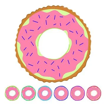 Round inflatable ring vector cartoon graphic 스톡 일러스트