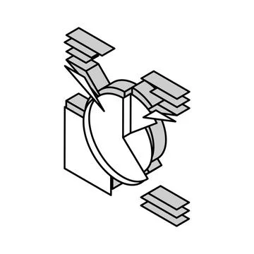 Round infographic isometric icon vector illustration 스톡 일러스트