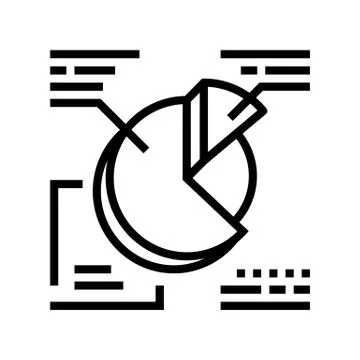 Round infographic line icon vector illustration 스톡 일러스트