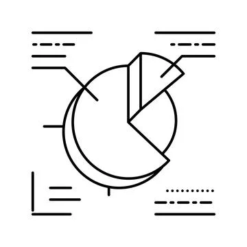 Round infographic line icon vector illustration Illustration