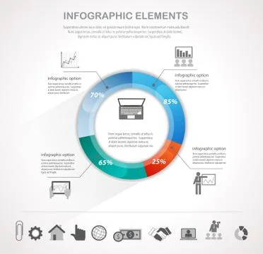 Round infographics Stock Illustration
