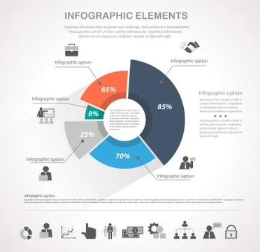 Round infographics Stock Illustration
