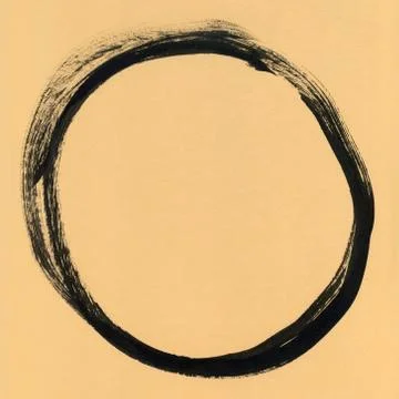 Round ink frame, black circle shape form isolated on background. Stock Illustration