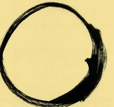 Round ink frame, black circle shape form isolated on background. Stock Illustration