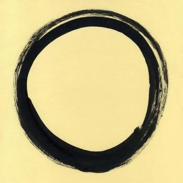 Round ink frame, black circle shape form isolated on background. Stock Illustration