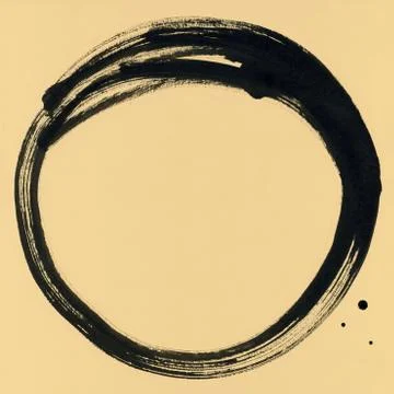 Round ink frame, black circle shape form isolated on background. Stock Illustration