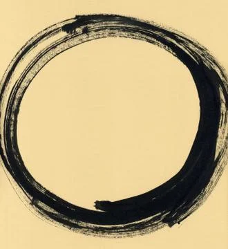 Round ink frame, black circle shape form isolated on background. Stock Illustration