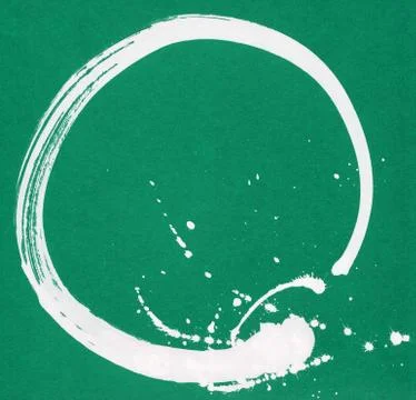 Round ink frame, white circle shape form isolated on background. Stock Illustration