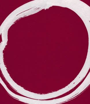 Round ink frame, white circle shape form isolated on background. Stock Illustration