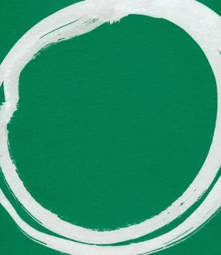 Round ink frame, white circle shape form isolated on background. Stock Illustration