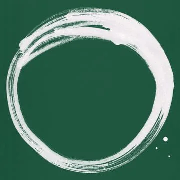 Round ink frame, white circle shape form isolated on background. Stock Illustration