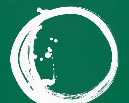 Round ink frame, white circle shape form isolated on background. Stock Illustration