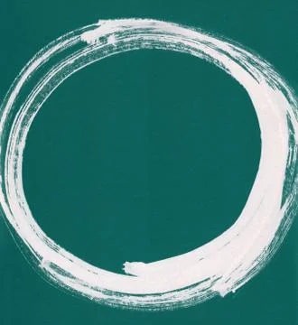 Round ink frame, white circle shape form isolated on background. Stock Illustration