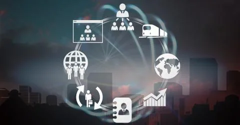 Round interface in space イラスト素材