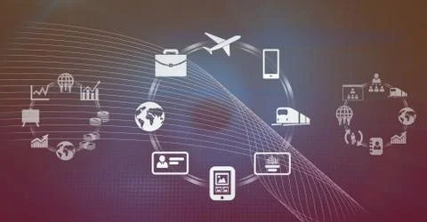 Round interface in space イラスト素材