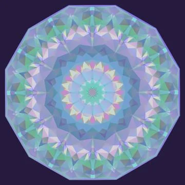 Round Iridescent Geometric Background Stock-Illustration