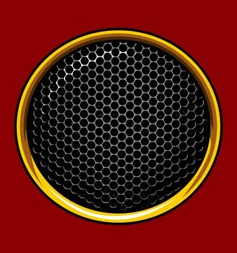 Round iron plat with yellow ring Stock Illustration