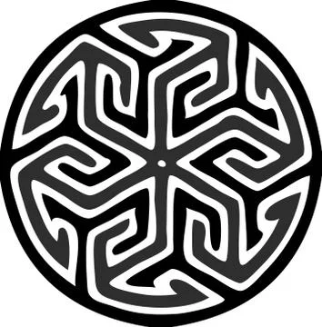 Round islamic ornament Stock Illustration