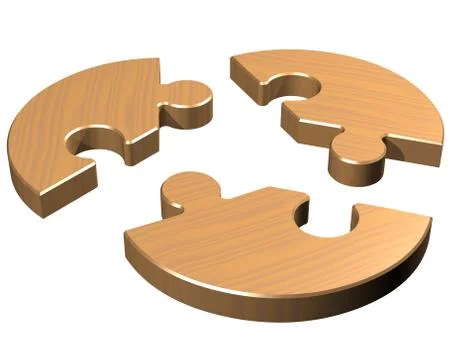 Round jigsaw Illustrazione stock