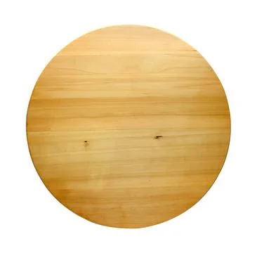 Round kitchen board isolated on white Stock Photos